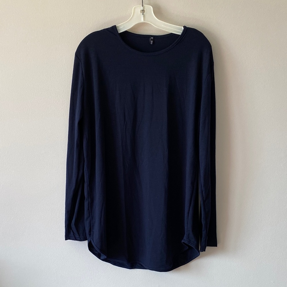 Liweike Long Sleeve Navy Tunic Top